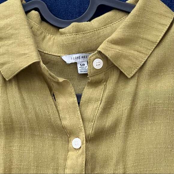 Lime Cropped Sleeveless shirt blouse - Picture 7 of 7